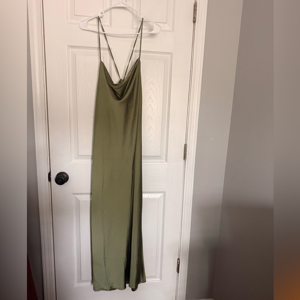 Old Navy Sage Green Backless Dress